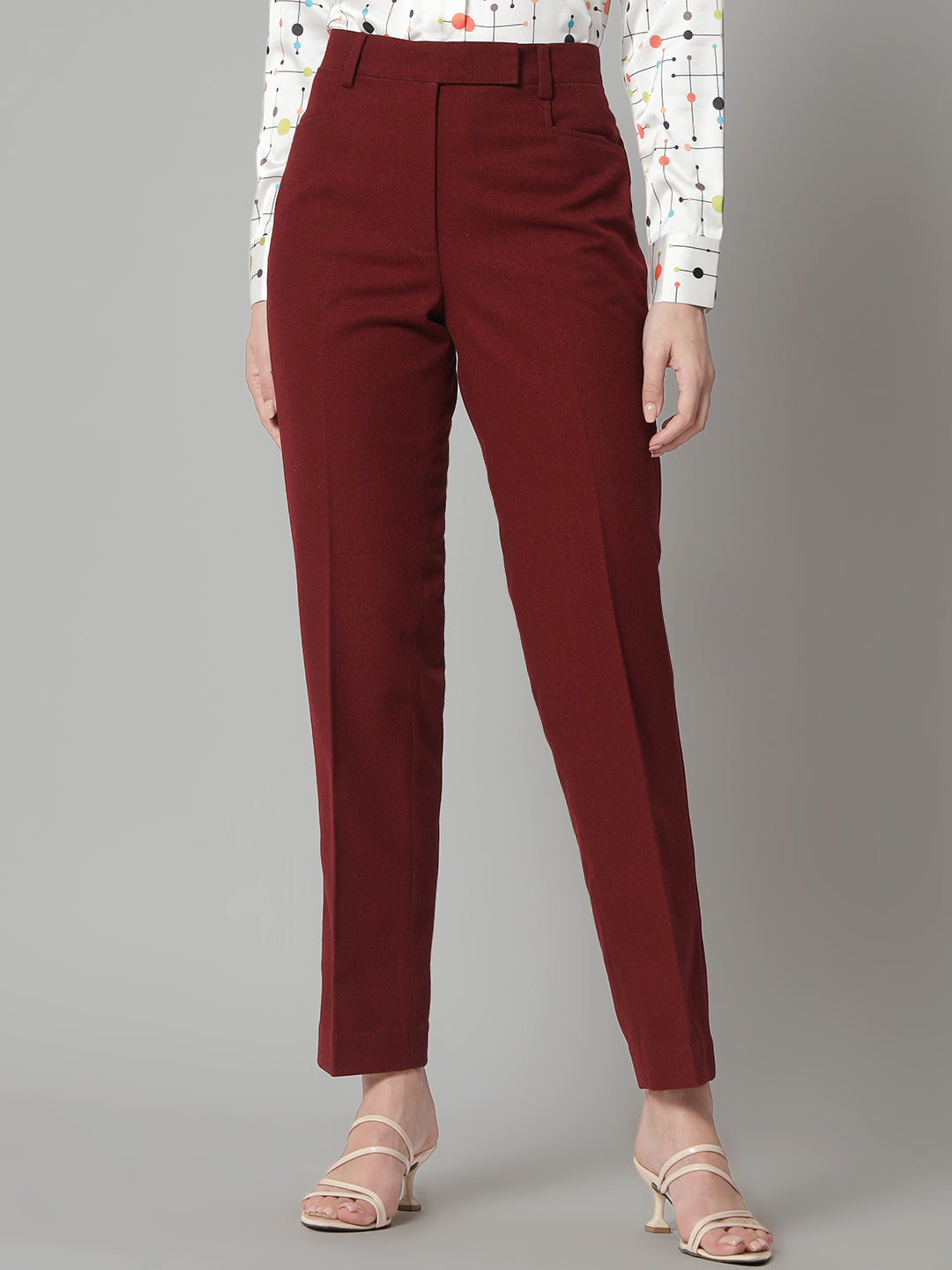 Buy Ted Baker Women Beige High-Waist Pleated Trousers for Women Online |  The Collective