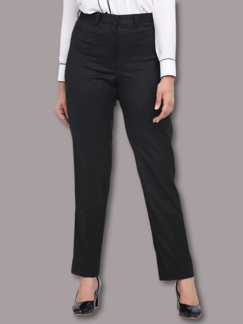 Tailored trousers - Light beige/Pattern - Ladies | H&M CA