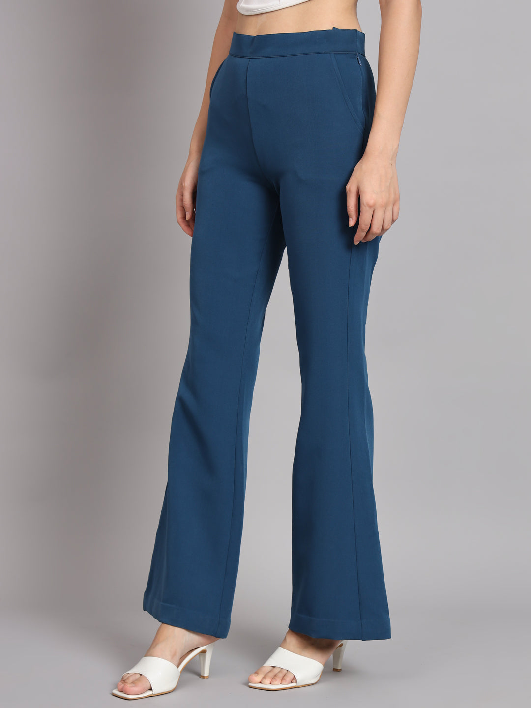 Womens Work Pants & Suit Pants | Teal Tapered Pants Womens Trousers – Anna  Thomas