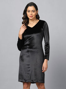 Velvet Party Dress- Black