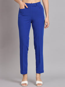 Regular Fit Mid Waist Trouser - Ink Blue