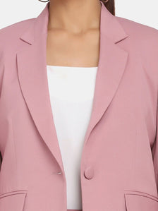 Women's Formal Poly Crepe Pant Suit - Pink