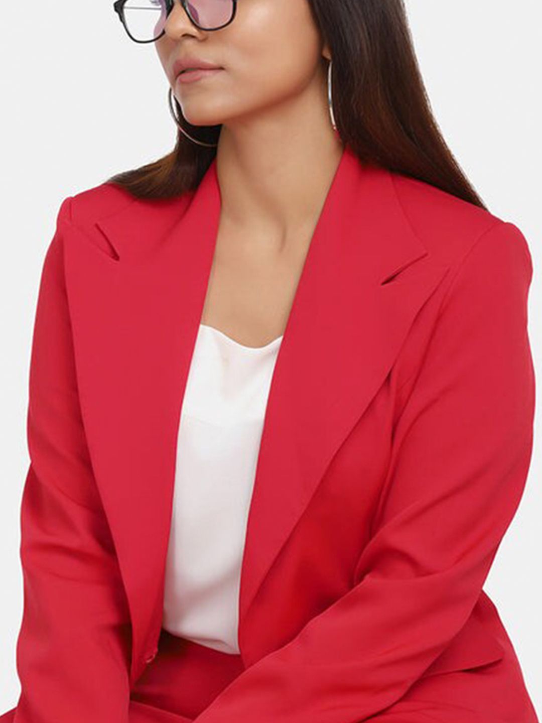 Women's Formal Stretch Pant Suit - Red