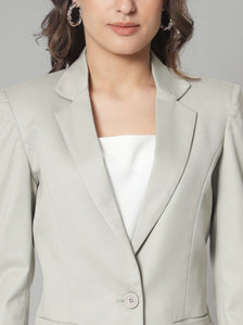 Notched Collar Blazer- Sage Green