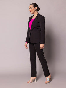 Stretch Pant Suit - Black