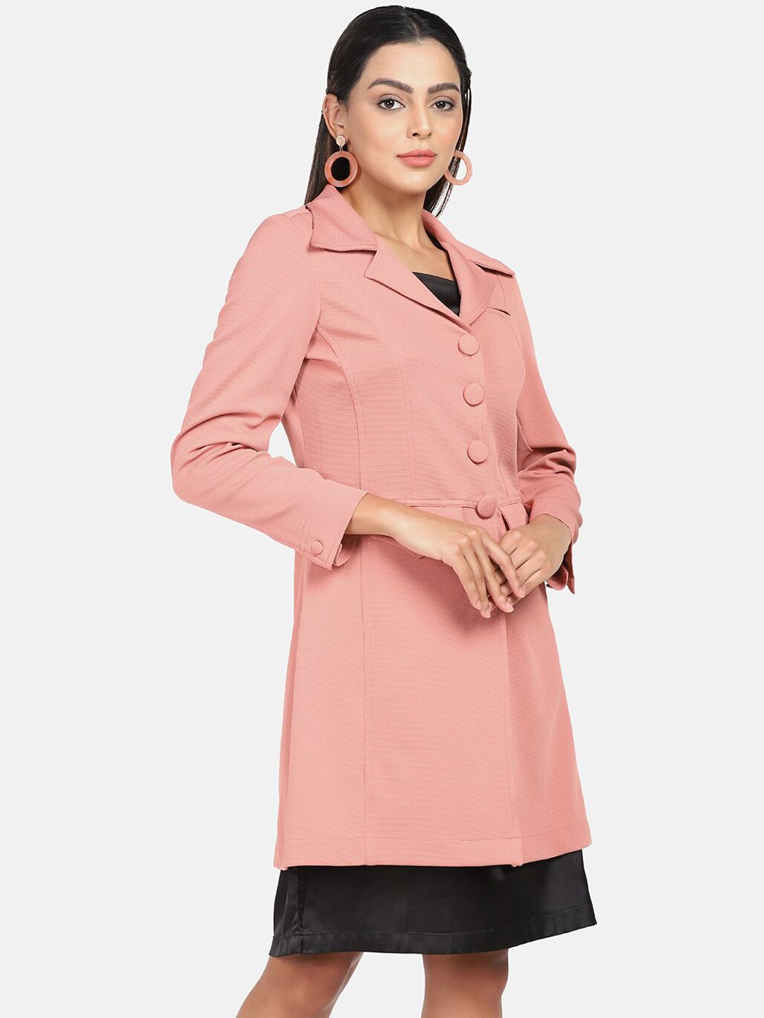 Longline Stretch Jacket- Peach