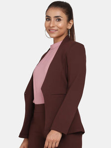 Chocolate Brown Stretch Jacket