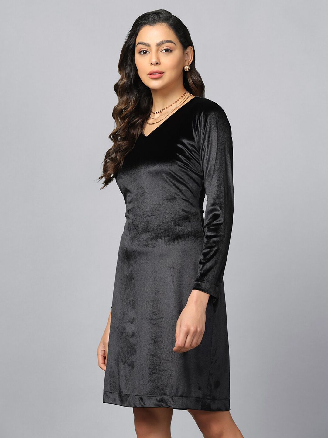 Velvet Party Dress- Black