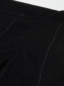 Velvet Pant Suit - Black