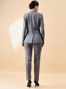 Stretch Pant suit- Dark Grey