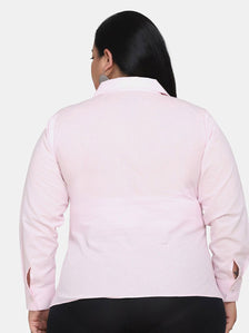 Cotton Linen Top - Baby Pink