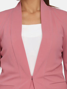 Women's Work Formal Stretch Skirt Suit - Pink