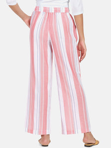 Striped Cotton Pyjama - Peach