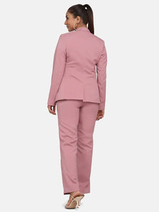 Women's Formal Poly Crepe Pant Suit - Pink