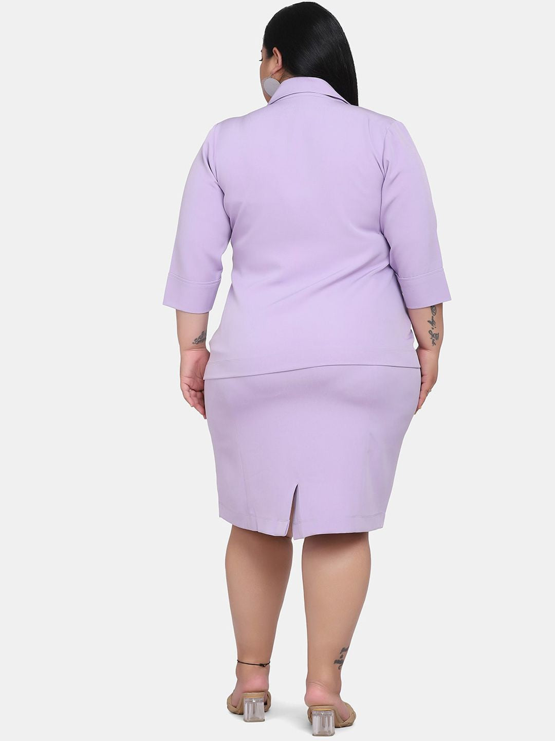 Shop Business Formal Stretch Skirt Suit For Women Lavender