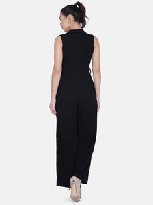 Poly Crepe Jumpsuit - Black