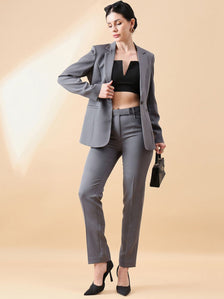 Stretch Pant suit- Dark Grey