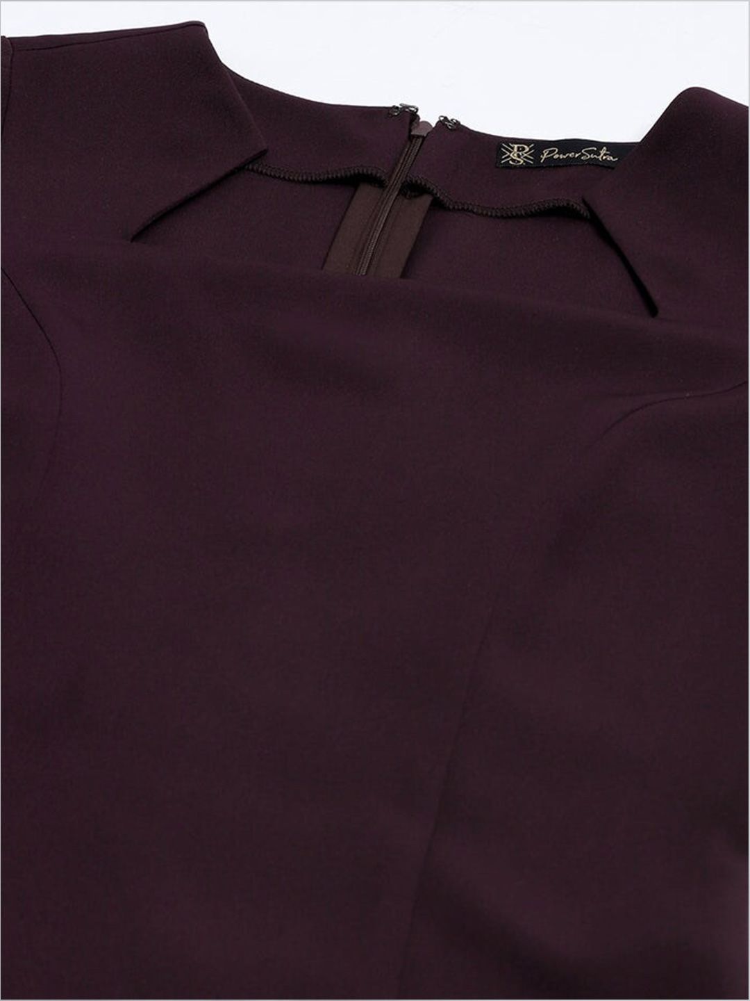 Slim Fit Pencil Stretch Dress - Wine