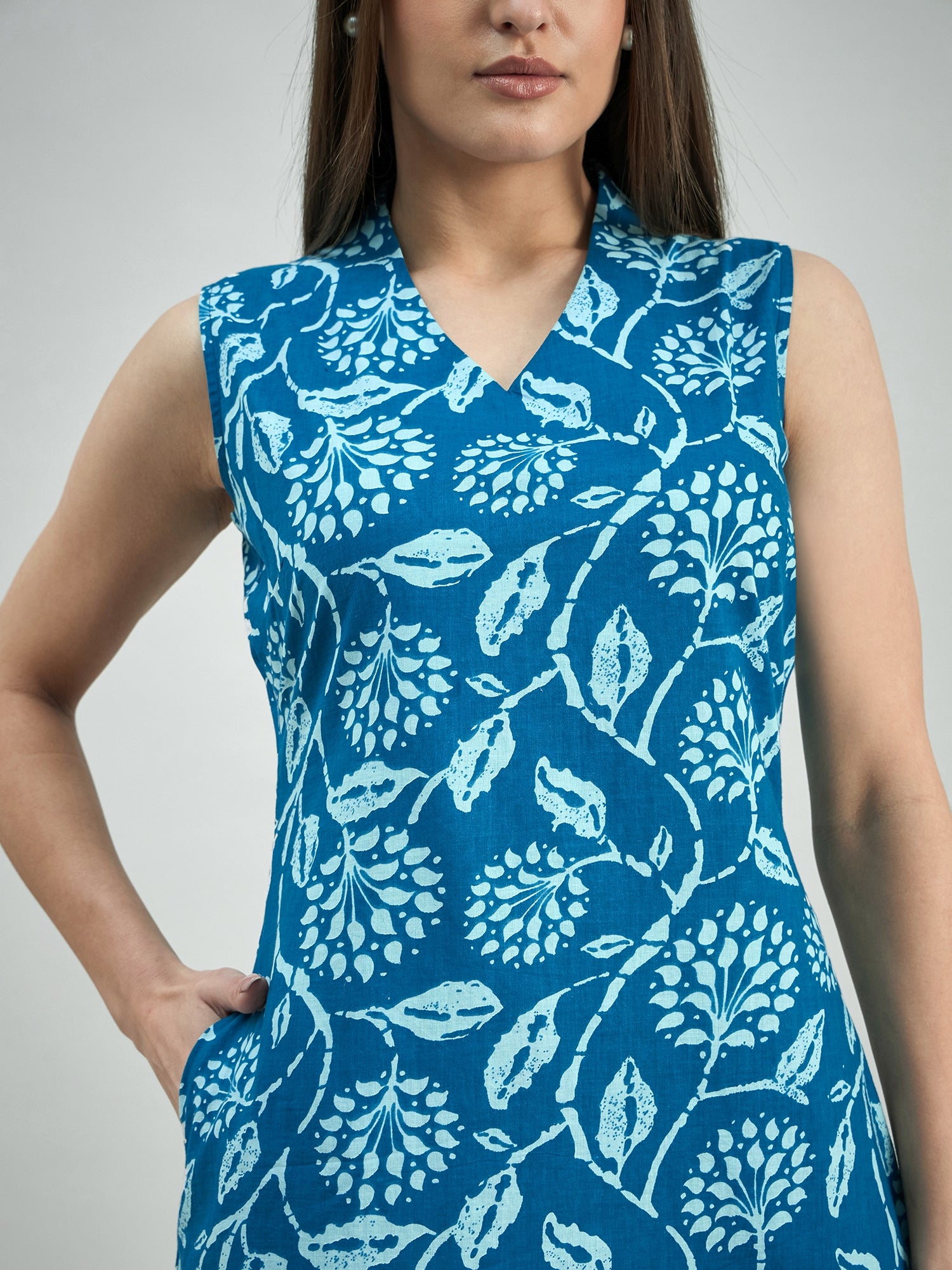 Women Floral Print Cotton Relaxed Fit A-Line Dress