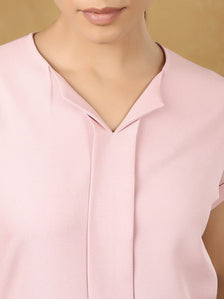 Pink V Neck Top