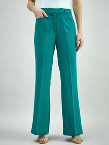 Mid Waist Slim Fit & Flared Stretchable Trouser