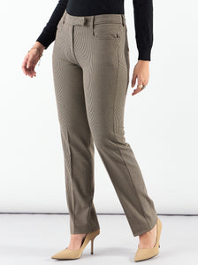 Refined Check High Waist Tailored Trouser In 4-Way Stretch Fabric