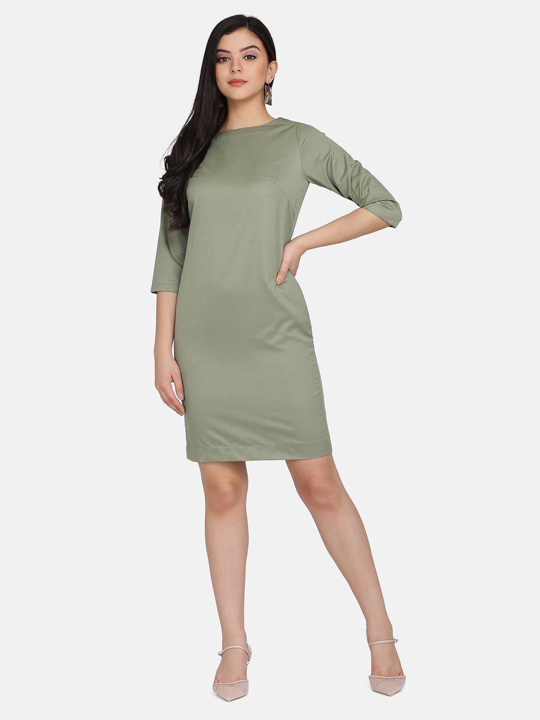 Sage green cheap sheath dress