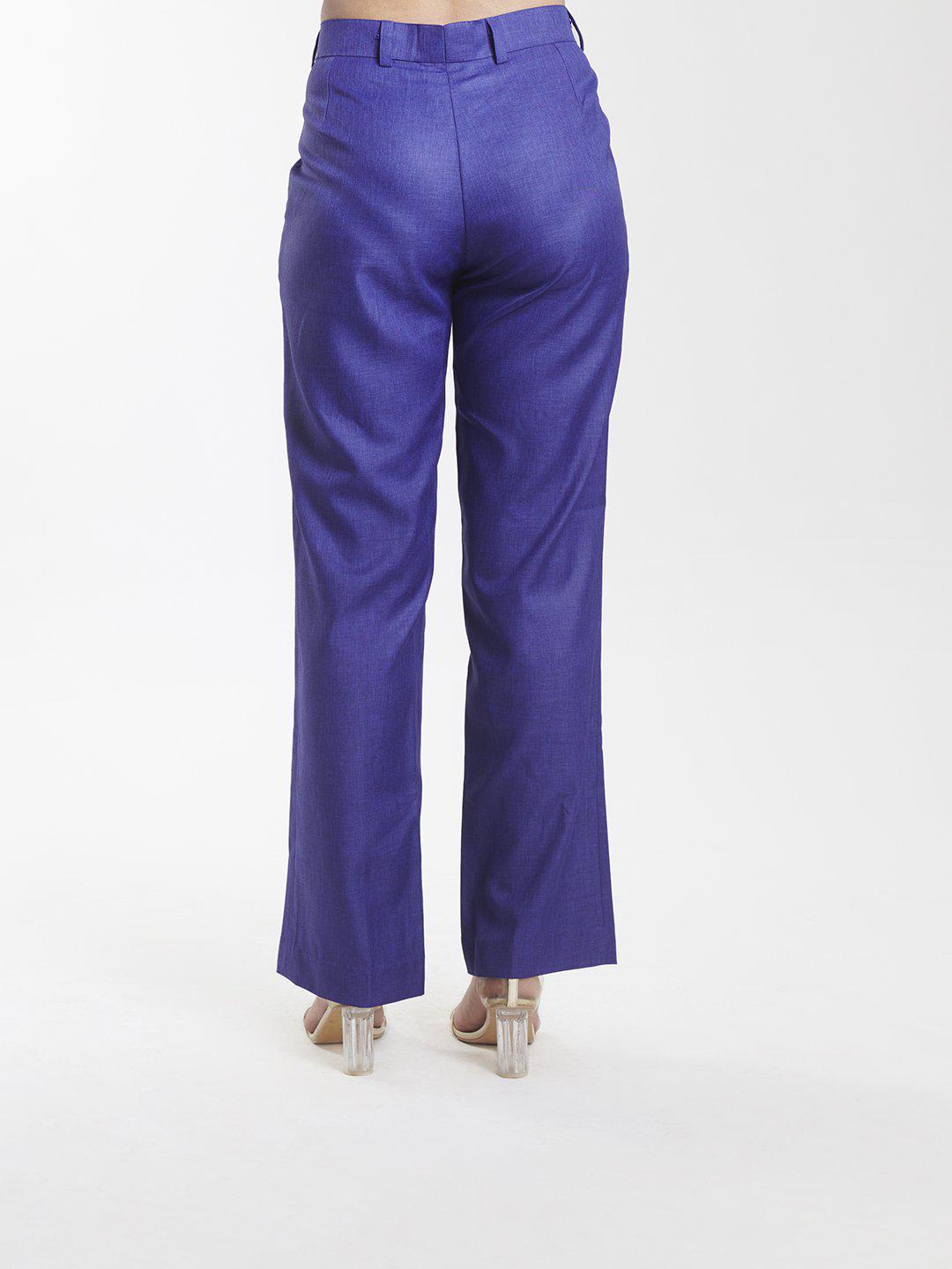 Buy Dollar Missy Women Pack of 1 Straight Fit Solid Cigarette Trousers- Royal  Blue Online at Best Prices in India - JioMart.